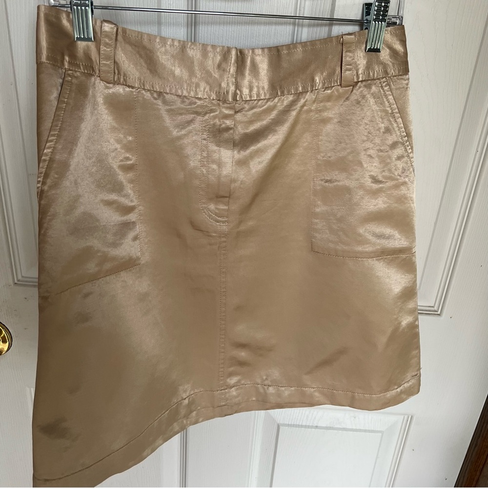 CALVIN KLEIN GOLD METALLIC MINI SKIRT